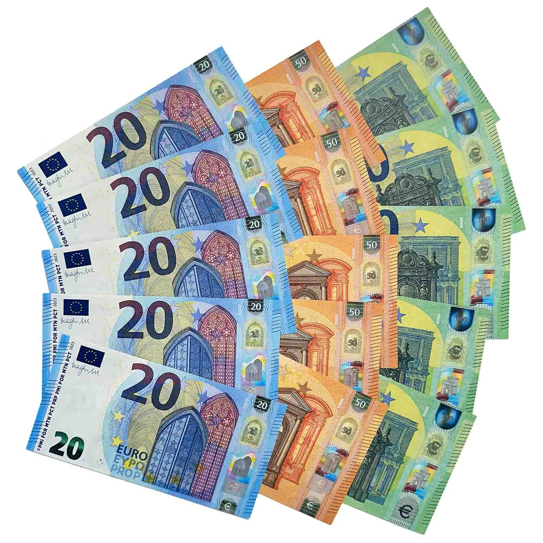 €20|€50|€100 €850 Euro Series Banknotes Mix